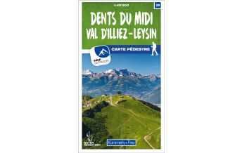 Hiking Maps Switzerland K+F Wanderkarte 39, Dents du Midi, Val d'Illiez, Leysin 1:40.000 Hallwag Kümmerly+Frey AG