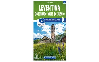 K+F-Wanderkarte 43, Leventina, Gotthard, Valle di Blenio 1:40.000 Hallwag Kümmerly+Frey AG