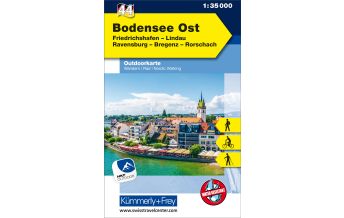 Wanderkarten Vorarlberg Bodensee Ost, Friedrichshafen, Lindau, Ravensburg, Bregenz, Rorschach Hallwag Kümmerly+Frey AG