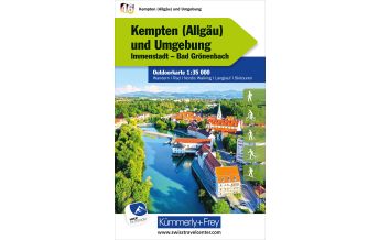 Hiking Maps Bavaria Outdoorkarte 46, Kempten im Allgäu und Umgebung 1:35 000 Hallwag Kümmerly+Frey AG