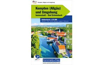 Wanderkarten Bayern Outdoorkarte 46, Kempten im Allgäu und Umgebung 1:35 000 Hallwag Kümmerly+Frey AG