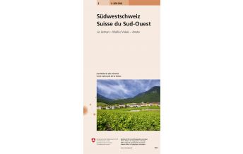 Straßenkarten Schweiz SLK 200 Bl. 3 Schweiz, Suisse sud-ouest/Südwest-Schweiz 1:200.000 Bundesamt für Landestopographie
