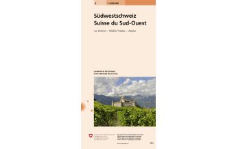 Road Maps Switzerland SLK 200 Bl. 3 Schweiz, Suisse sud-ouest/Südwest-Schweiz 1:200.000 Bundesamt für Landestopographie