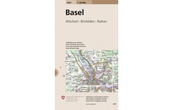 Wanderkarten Schweiz & FL Landeskarte der Schweiz 1047, Basel 1:25.000 Bundesamt für Landestopographie