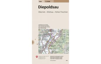 Hiking Maps Vorarlberg Landeskarte der Schweiz 1096, Diepoldsau 1:25.000 Bundesamt für Landestopographie