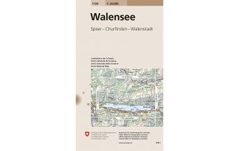 Wanderkarten Nordostschweiz Landeskarte der Schweiz 1134, Walensee 1:25.000 Bundesamt für Landestopographie