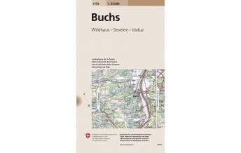 Hiking Maps North Switzerland Landeskarte der Schweiz 1135, Buchs 1:25.000 Bundesamt für Landestopographie