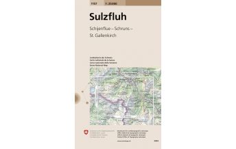 Wanderkarten Vorarlberg Landeskarte der Schweiz 1157, Sulzfluh 1:25.000 Bundesamt für Landestopographie