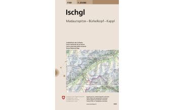 Hiking Maps Tyrol Landeskarte der Schweiz 1159, Ischgl 1:25.000 Bundesamt für Landestopographie