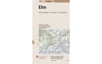 Wanderkarten Schweiz & FL Landeskarte der Schweiz 1174, Elm 1:25.000 Bundesamt für Landestopographie