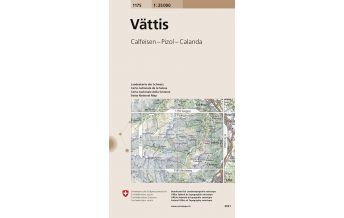 Hiking Maps North Switzerland Landeskarte der Schweiz 1175, Vättis 1:25.000 Bundesamt für Landestopographie