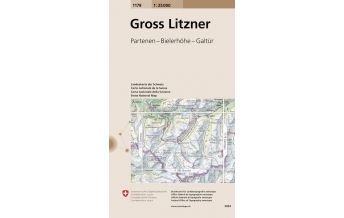 Wanderkarten Vorarlberg Landeskarte der Schweiz 1178, Gross Litzner 1:25.000 Bundesamt für Landestopographie
