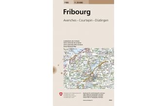 Hiking Maps Switzerland Landeskarte der Schweiz 1185, Fribourg/Freiburg 1:25.000 Bundesamt für Landestopographie