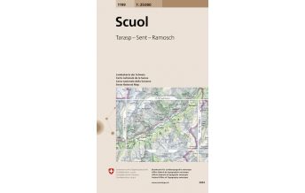 Hiking Maps Switzerland Landeskarte der Schweiz 1199, Scuol 1:25.000 Bundesamt für Landestopographie