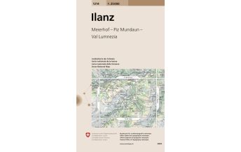Wanderkarten Schweiz & FL Landeskarte der Schweiz 1214, Ilanz 1:25.000 Bundesamt für Landestopographie