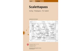 Wanderkarten Schweiz & FL Landeskarte der Schweiz 1217, Scalettapass 1:25.000 Bundesamt für Landestopographie
