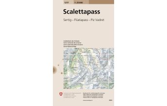 Hiking Maps Switzerland Landeskarte der Schweiz 1217, Scalettapass 1:25.000 Bundesamt für Landestopographie