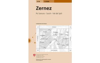 Wanderkarten Schweiz & FL Landeskarte der Schweiz 1218, Zernez 1:25.000 Bundesamt für Landestopographie