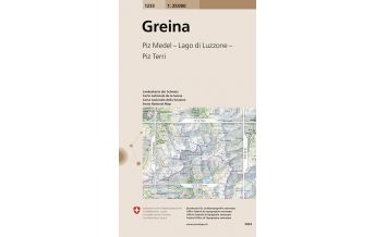 Wanderkarten Schweiz & FL Landeskarte der Schweiz 1233, Greina 1:25.000 Bundesamt für Landestopographie
