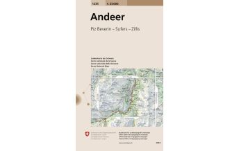 Wanderkarten Schweiz & FL Landeskarte der Schweiz 1235, Andeer 1:25.000 Bundesamt für Landestopographie