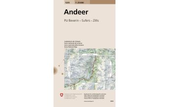 Hiking Maps Switzerland Landeskarte der Schweiz 1235, Andeer 1:25.000 Bundesamt für Landestopographie