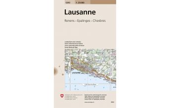 Hiking Maps Switzerland Landeskarte der Schweiz 1243, Lausanne 1:25.000 Bundesamt für Landestopographie