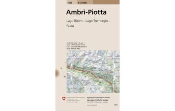 Wanderkarten Schweiz & FL Landeskarte der Schweiz 1252, Ambrì, Piotta 1:25.000 Bundesamt für Landestopographie
