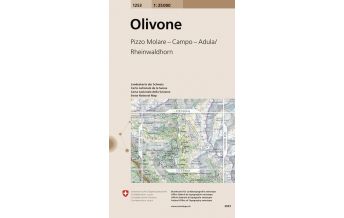 Hiking Maps Switzerland Landeskarte der Schweiz 1253, Olivone 1:25.000 Bundesamt für Landestopographie