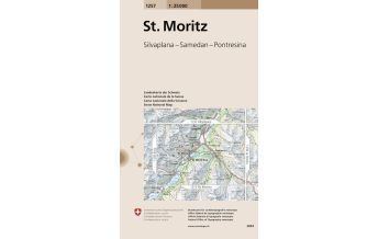 Wanderkarten Schweiz & FL Landeskarte der Schweiz 1257, St. Moritz 1:25.000 Bundesamt für Landestopographie