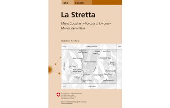 Wanderkarten Schweiz & FL Landeskarte der Schweiz 1258, La Stretta 1:25.000 Bundesamt für Landestopographie
