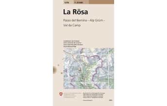 Wanderkarten Schweiz & FL Landeskarte der Schweiz 1278, La Rösa 1:25.000 Bundesamt für Landestopographie