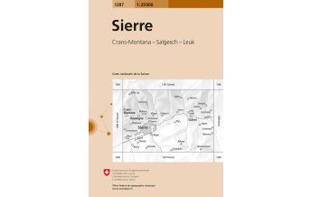 Wanderkarten Schweiz & FL Landeskarte der Schweiz 1287, Sierre/Siders 1:25.000 Bundesamt für Landestopographie
