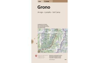 Hiking Maps Switzerland Landeskarte der Schweiz 1294, Grono 1:25.000 Bundesamt für Landestopographie