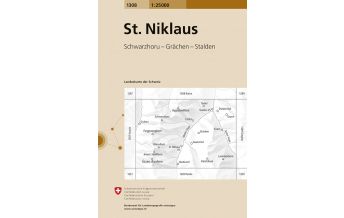 Wanderkarten Schweiz & FL Landeskarte der Schweiz 1308, St. Niklaus 1:25.000 Bundesamt für Landestopographie