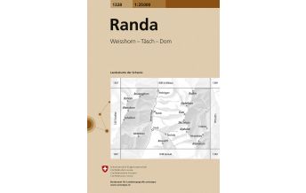 Hiking Maps Switzerland Landeskarte der Schweiz 1328, Randa 1:25.000 Bundesamt für Landestopographie