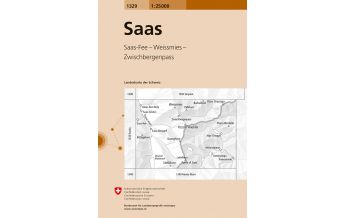 Wanderkarten Schweiz & FL Landeskarte der Schweiz 1329, Saas 1:25.000 Bundesamt für Landestopographie