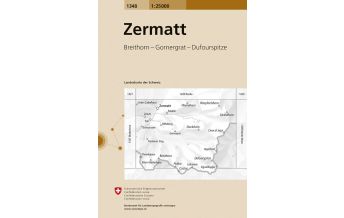 Wanderkarten Schweiz & FL Landeskarte der Schweiz 1348, Zermatt 1:25.000 Bundesamt für Landestopographie