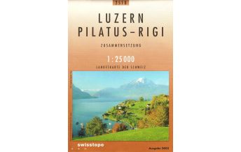 Hiking Maps Switzerland Landeskarte der Schweiz 2510, Luzern, Pilatus, Rigi 1:25.000 Bundesamt für Landestopographie