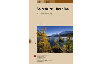 Wanderkarten Schweiz & FL Landeskarte der Schweiz 2521, St. Moritz, Bernina 1:25.000 Bundesamt für Landestopographie