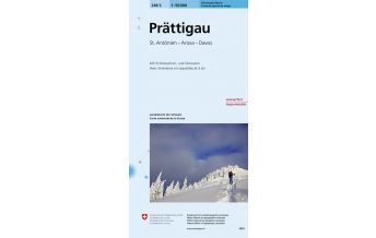 Skitourenkarten Landeskarte der Schweiz 248-S (Skitourenkarte), Prättigau 1:50.000 Bundesamt für Landestopographie