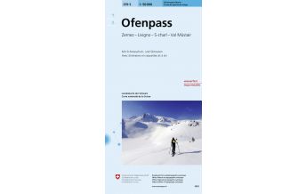 Ski Touring Maps Landeskarte der Schweiz 259-S (Skitourenkarte), Ofenpass 1:50.000 Bundesamt für Landestopographie