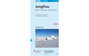 Ski Touring Maps 264S Jungfrau Schneesportkarte Bundesamt für Landestopographie