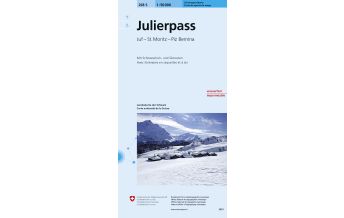 Ski Touring Maps Landeskarte der Schweiz 268-S (Skitourenkarte), Julierpass 1:50.000 Bundesamt für Landestopographie