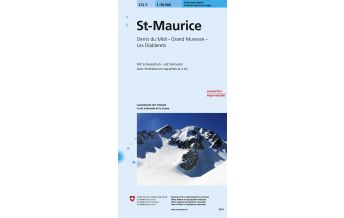 Ski Touring Maps 272S St-Maurice Carte de sport de neige Bundesamt für Landestopographie