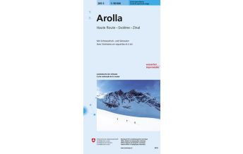 Ski Touring Maps 283S Arolla Carte de sports de neige Bundesamt für Landestopographie