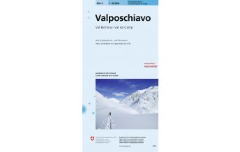 Ski Touring Maps Landeskarte der Schweiz 469-S (Skitourenkarte), Val Poschiavo/Puschlav 1:50.000 Bundesamt für Landestopographie