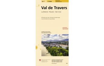 Hiking Maps Switzerland 241T Val de Travers Carte d'excursions 1:50.000 Bundesamt für Landestopographie