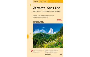 Hiking Maps Switzerland Wanderkarte 3306T, Zermatt, Saas-Fee 1:33.333 Bundesamt für Landestopographie