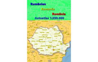 Straßenkarten Rumänien Rumänien Autoatlas, Straßenatlas 2023/2024 1:200.000 (România) tredition Verlag