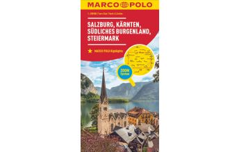 Road Maps MARCO POLO Regionalkarte Österreich 02 Salzburg, Kärnten, Steiermark 1:200.000 Mairs Geographischer Verlag Kurt Mair GmbH. & Co.